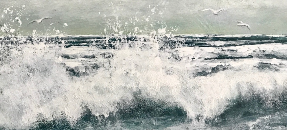"Brandungswelle" Jochen Kröger Malerei 40 x 50 cm (Ausschnitt, verkauft)