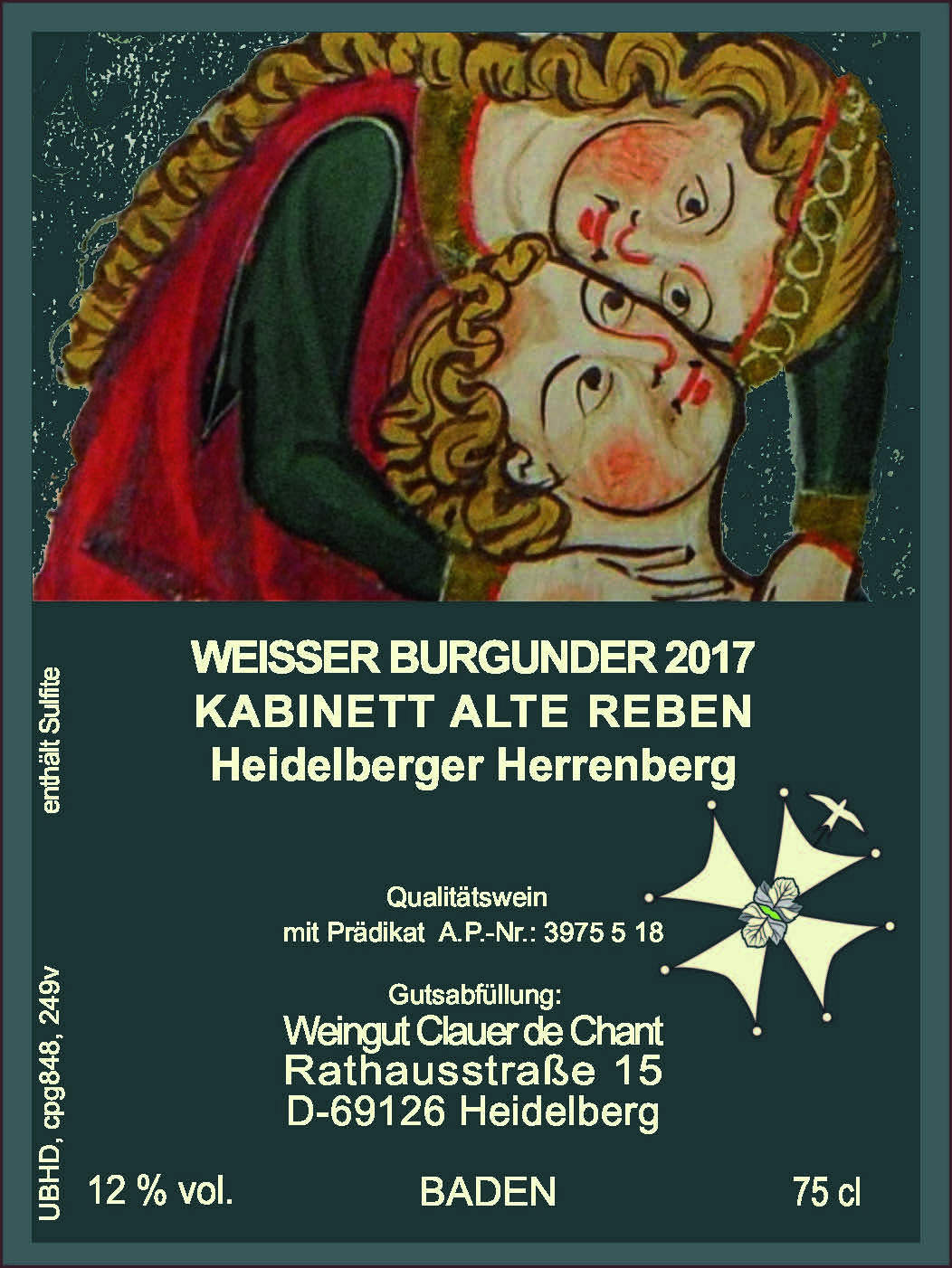 Weisser Burgunder; ausgeprägtes Terroir; Internationale Auszeichnung durch Vinum Schweiz; Goldmedaille Deutschland