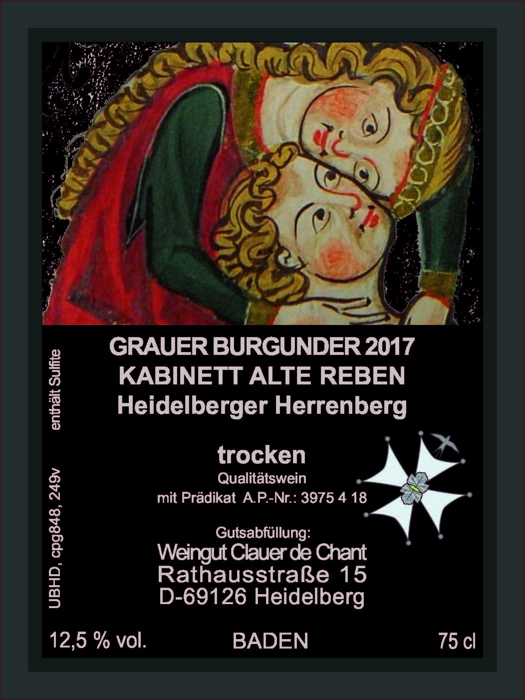 Grauer Burgunder; ausgeprägtes Terroir, Silbermedaille Deutschland
