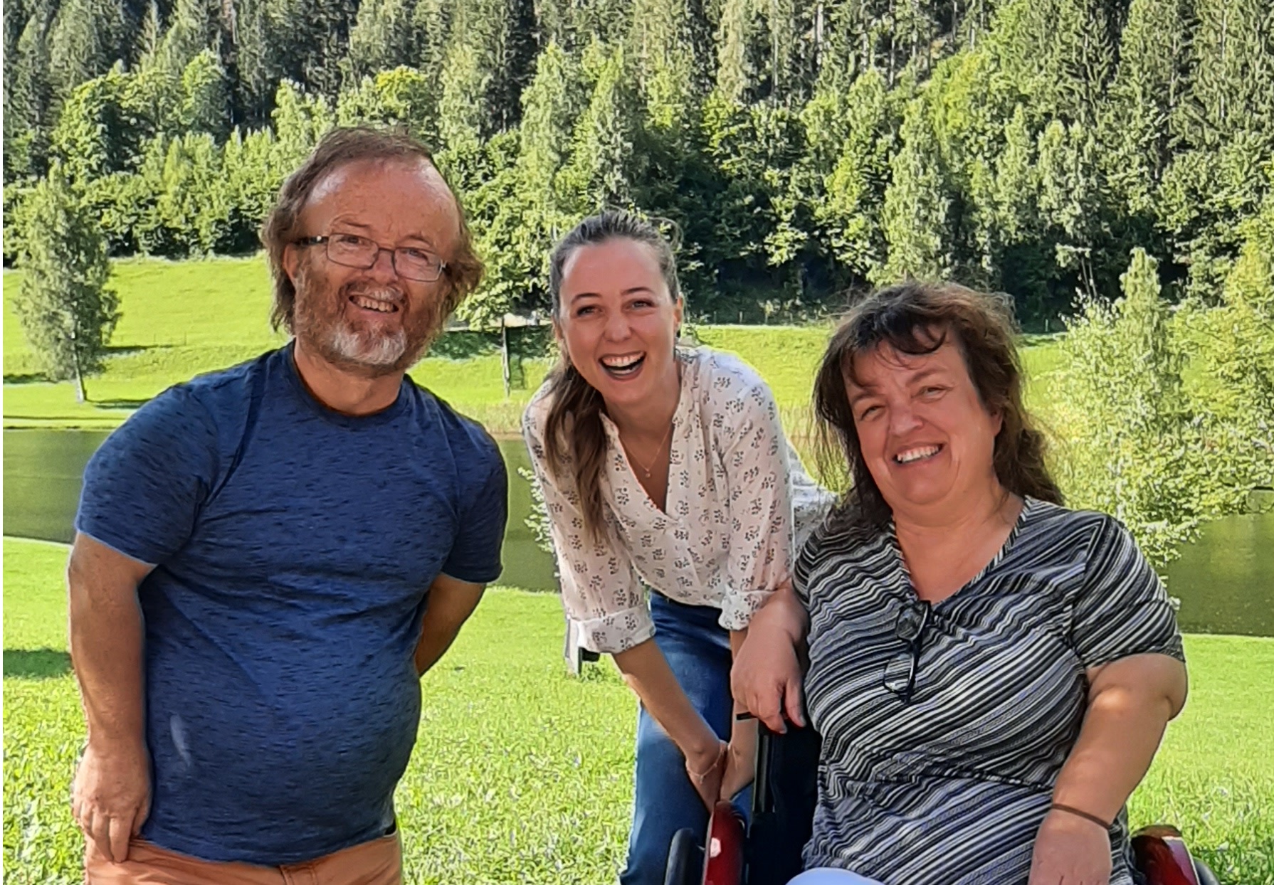 von links nach rechts: Michael Fischer (Verleger), Claudia Krenn (Illustratorin), Ingvild Fischer (Autorin)