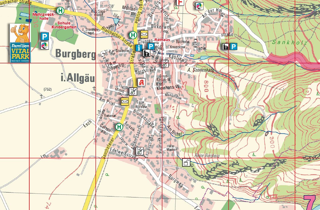 Burgberg Ortsplan
