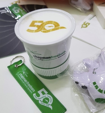 CF celebrated its 50th anniversary in Munich. However, the cappuccino served at the Charter Broker’s stand was freshly brewed  -  image: hs/CFG