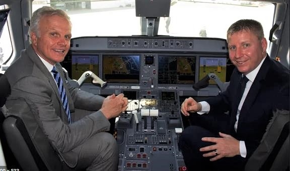 Will David Neeleman (left) and John Rodgerson soon be sitting in the cockpit of LATAM? - Courtesy Aeroin.net
