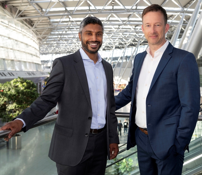 Pradeep Pinakatt (left) and Lars Redeligx are the new heads of airport management – photo: courtesy DUS