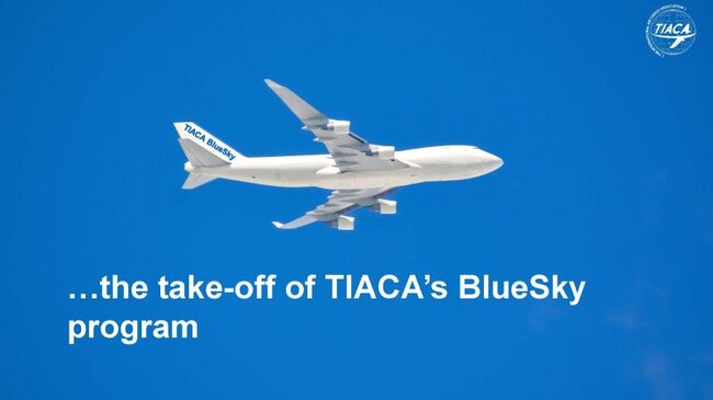 There’s be blue skies over… the air cargo world… Image: TIACA
