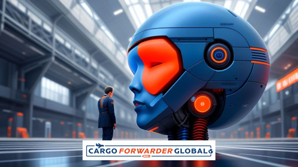 AI’s Concept Art idea of an intelligent air cargo employee using AI. Image: Perchance.org – AI Photo Generator/CFG