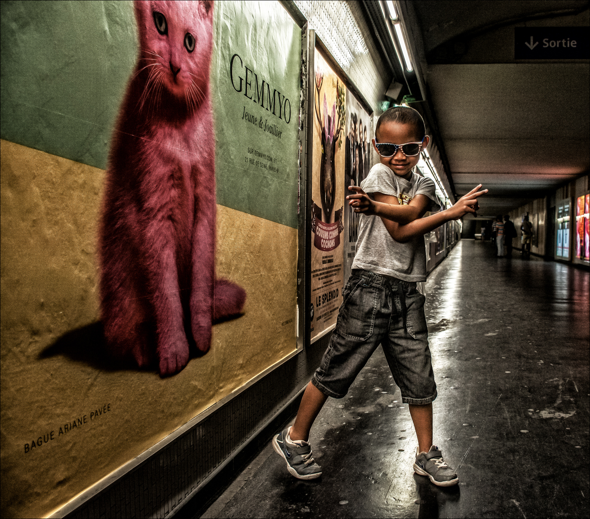 Timy dans le métro     Photo: M Turpeau   