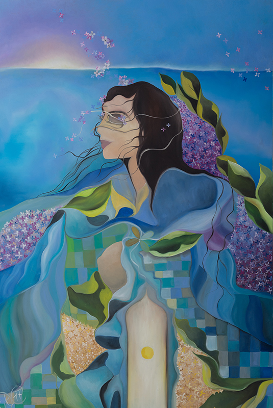 Die Erwachende, Öl auf Leinwand, 80 x 120 cm, 2017
