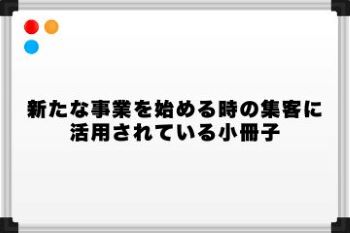●新たな事業を始める時の集客に活用されている小冊子