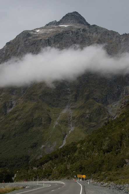 Mt Christina towers 2,000m above the Milford Road. It is about 6 kilometres horizontal and 2 kilometres vertical from the road to the summit.