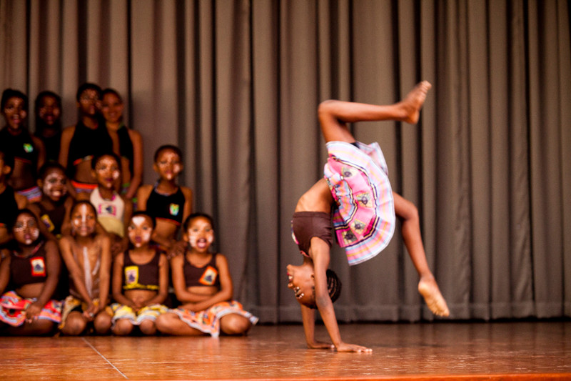 Public performance by Jikeleza's young dancers