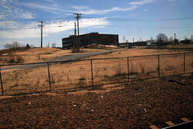 Factory and power lines: Boston to New York 2006