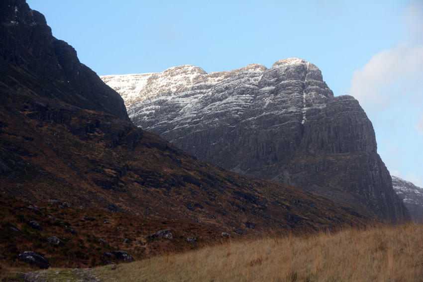 Na Ciochan from Loch Coire nan Arr on the Bealach descent. 