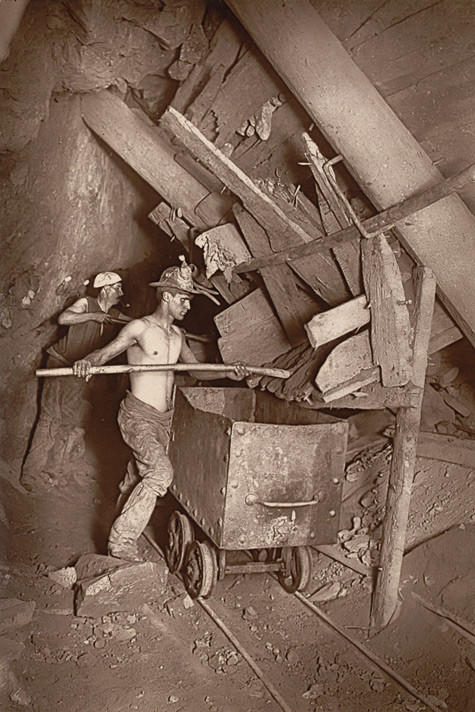 Cornish Miners, Dolcoath mine, 1893. Source: British Library