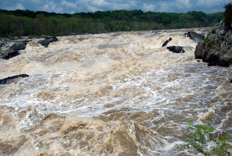 The same view in late April after torrential rain storms in the Potomac's catchment area