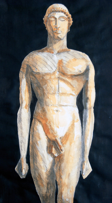 Kouros 2 2009 (Charcoal and Gouache) (70x50) Fergus Murray