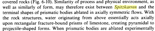 The language of the karstite at time become as labyrinthine as the caves formed by carbonic acid. The above from From Sedimentary structures, their character and physical basis, Volume 2 p.229