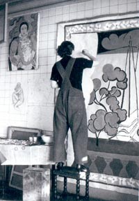 Lydia Delectorskaya at work in the studio of Matisse.