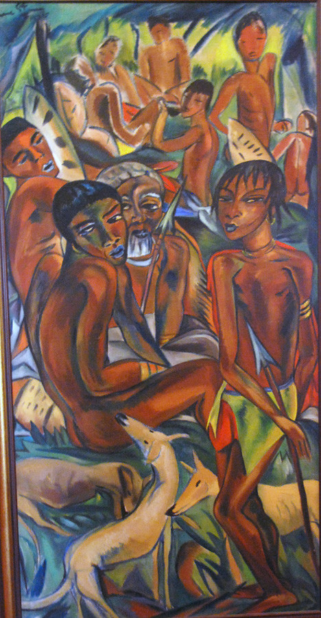 The Hunt, painted in Swaziland or Natal, 1926, Irma Stern, Irma Stern Gallery  - a seminal work that bears a debt to German Expressionsim and Ernst Ludwig Kirchner