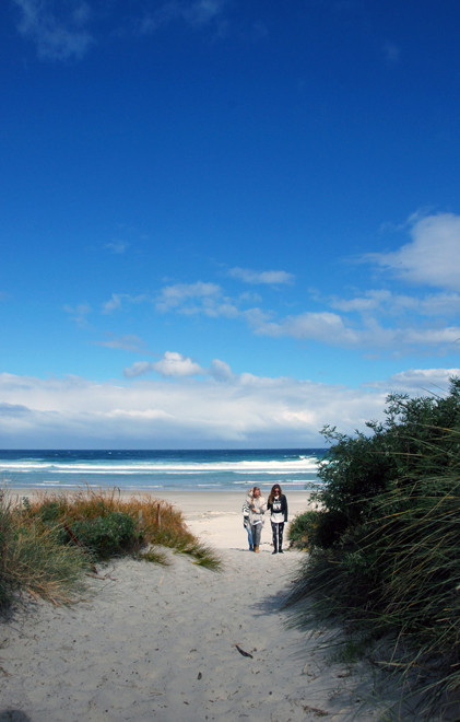 The vastness of ocean and sky on the Otago Peninsula: Allans Beach