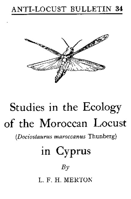 The 1959 report by LFH Merton from the Anti-Locust Research Centre in London