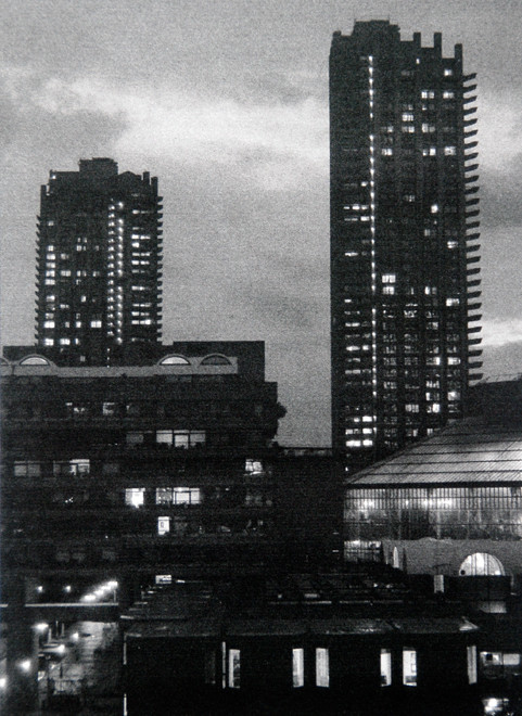 Shakespeare and Lauderdale Towers at dusk 2006 (Digital print on fine art paper)  (22x17) Fergus Murray