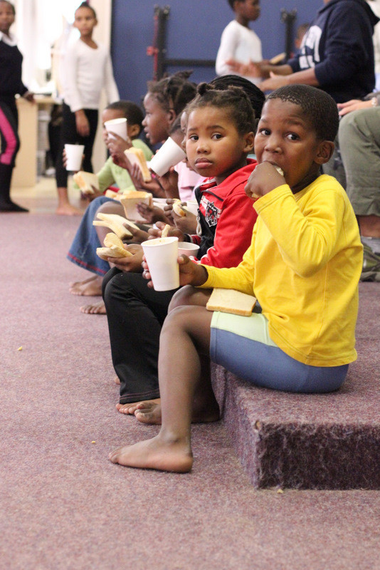 Food for dancing at Jikeleza Dance in Hout Bay