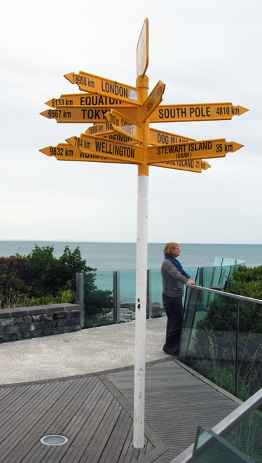 From Bluff to London it is 18,958 km while to the South Pole it is a mere 4,810km. The Principal inspects the sea conditions of the dreaded Foveaux Strait.