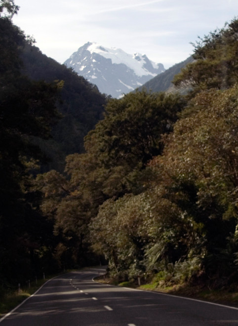 Mt Tutoko (2723m) from the Milford Road. Tutoko-Topuni is the highest peak in Fiordland.