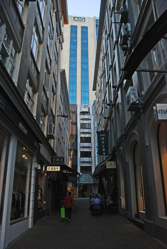 Auckland CBD workers take a coffee before the day begins.