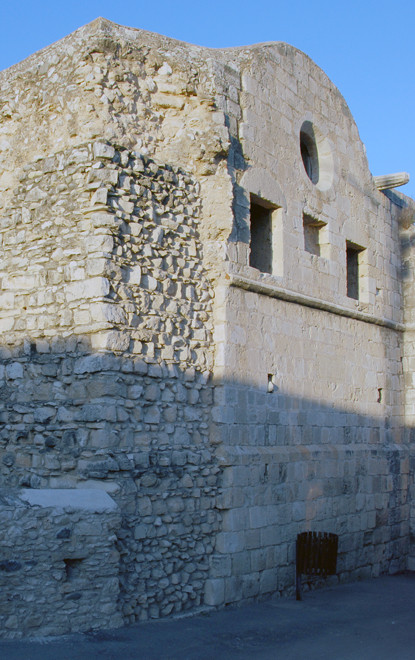 South end of the sugar factory, Kolossi, January 2013.