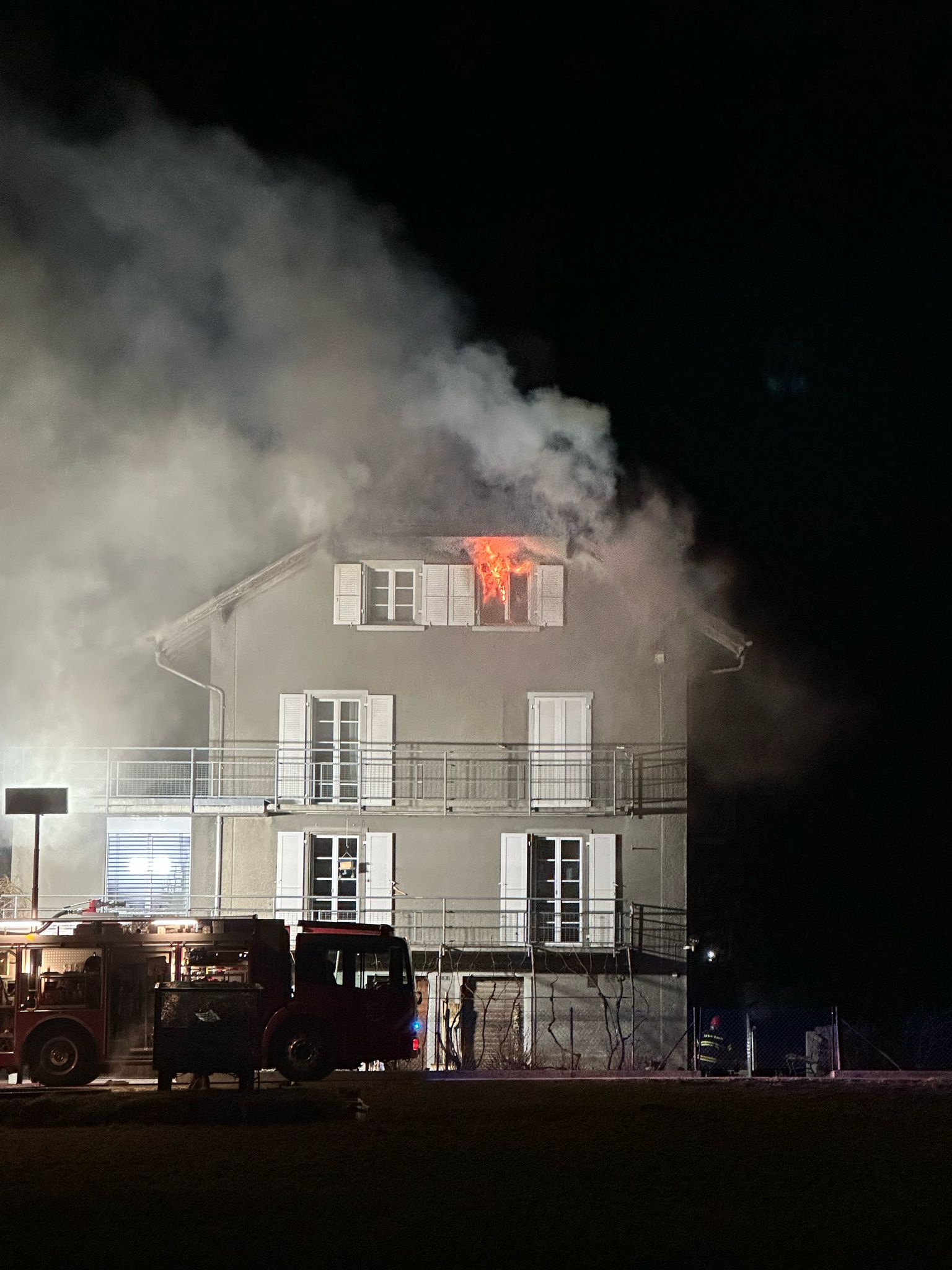 Dachstockbrand MFH Niedergesteln Januar 2025