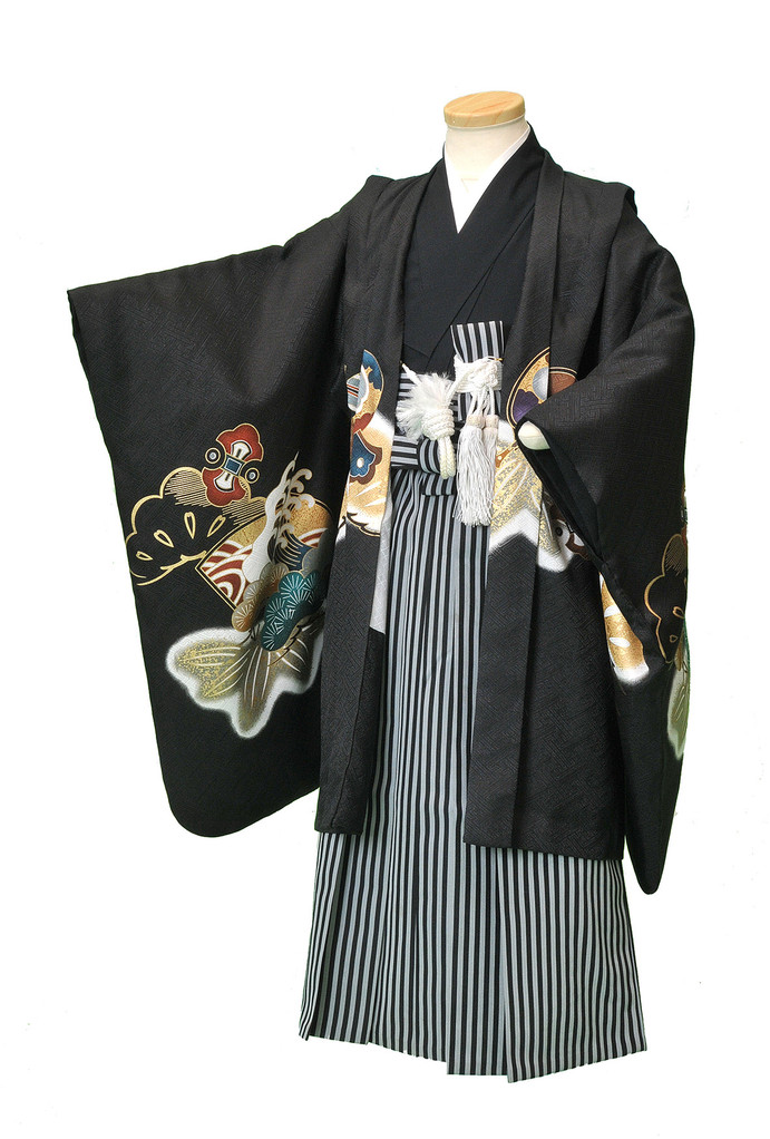 507abu14■七五三 五歳 着物&羽織&袴■美品 楽天市場】七五三 紋付羽織袴フルセット 着物 祝着 5歳 5才 五歳