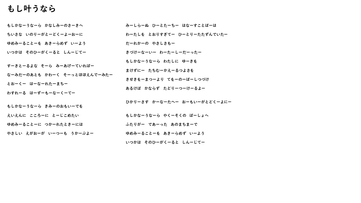 もし叶うなら 伊波杏樹さん非公式コールサイト