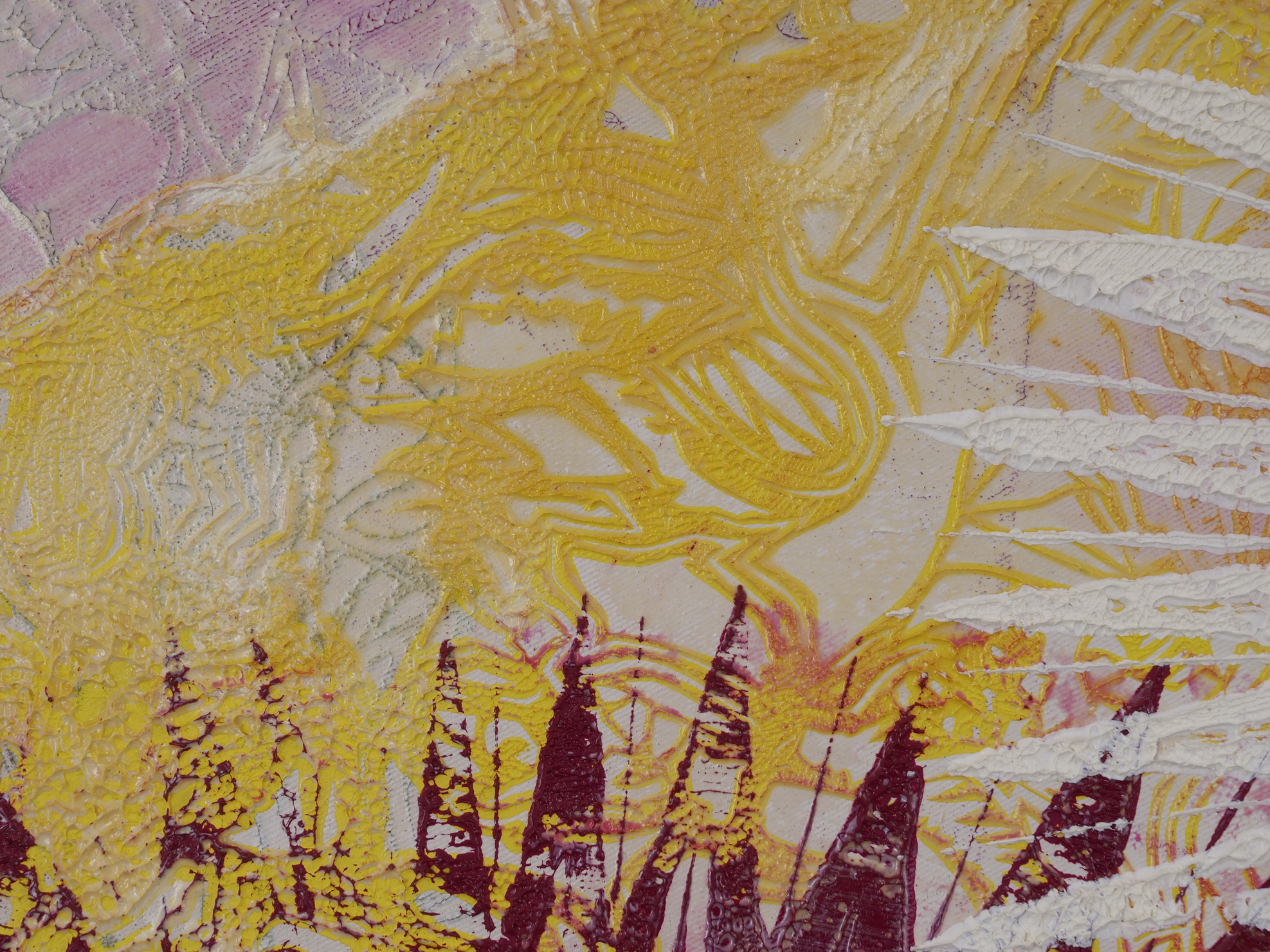 "Mitte des Lebens", 2014, Detail, Öl auf Leinwand, 170 x 170 cm