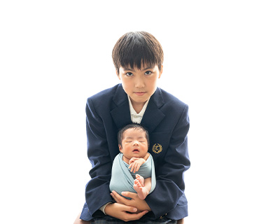 お兄ちゃんと（抱っこして）