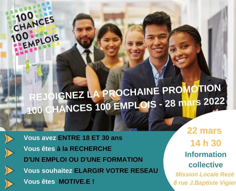 Prochaine promo 100 CHANCES 100 EMPLOIS à Nantes !