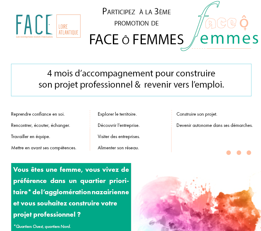 Vous êtes en recherche d'emploi et habitez à St-Nazaire, rejoignez FACE ô femmes  !