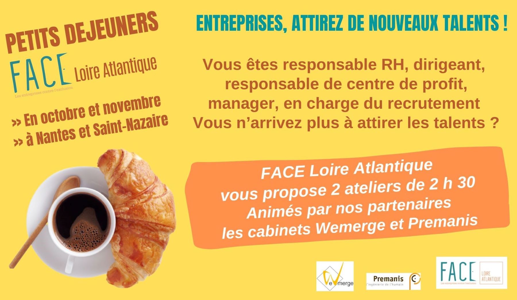 Petits déjeuners à Nantes et Saint-Nazaire : Entreprises, attirez de nouveaux talents !