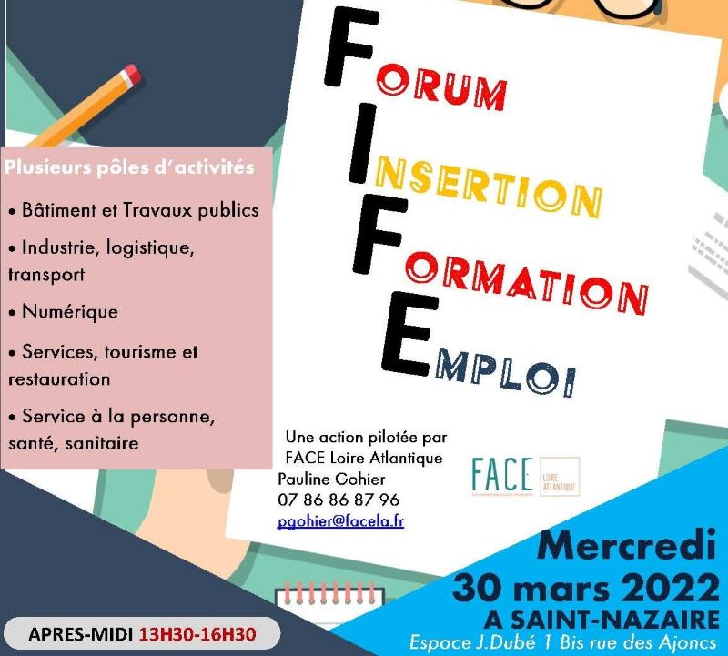 30 mars après midi : un forum à Saint-Nazaire pour trouver un emploi ou une formation