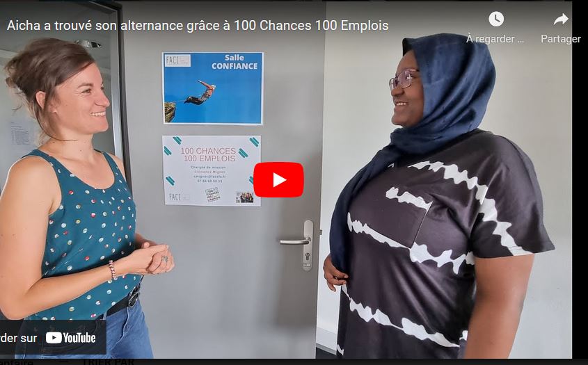 Aicha a trouvé son alternance grâce à 100 Chances 100 Emplois