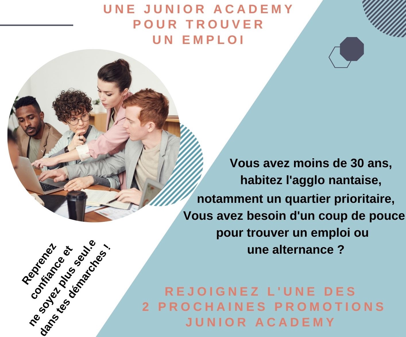 Jeune et en recherche d'emploi ? rejoignez la prochaine junior academy !