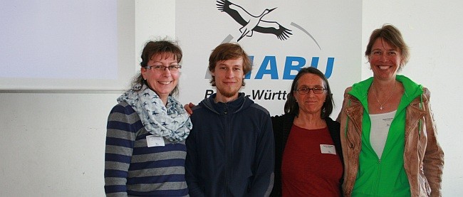 Christiane Kranz, Sebastian Olschewski, Sylvia Schneider und Maike Petersen vom NABU-Heidelberg. Foto: Yvonne Martin