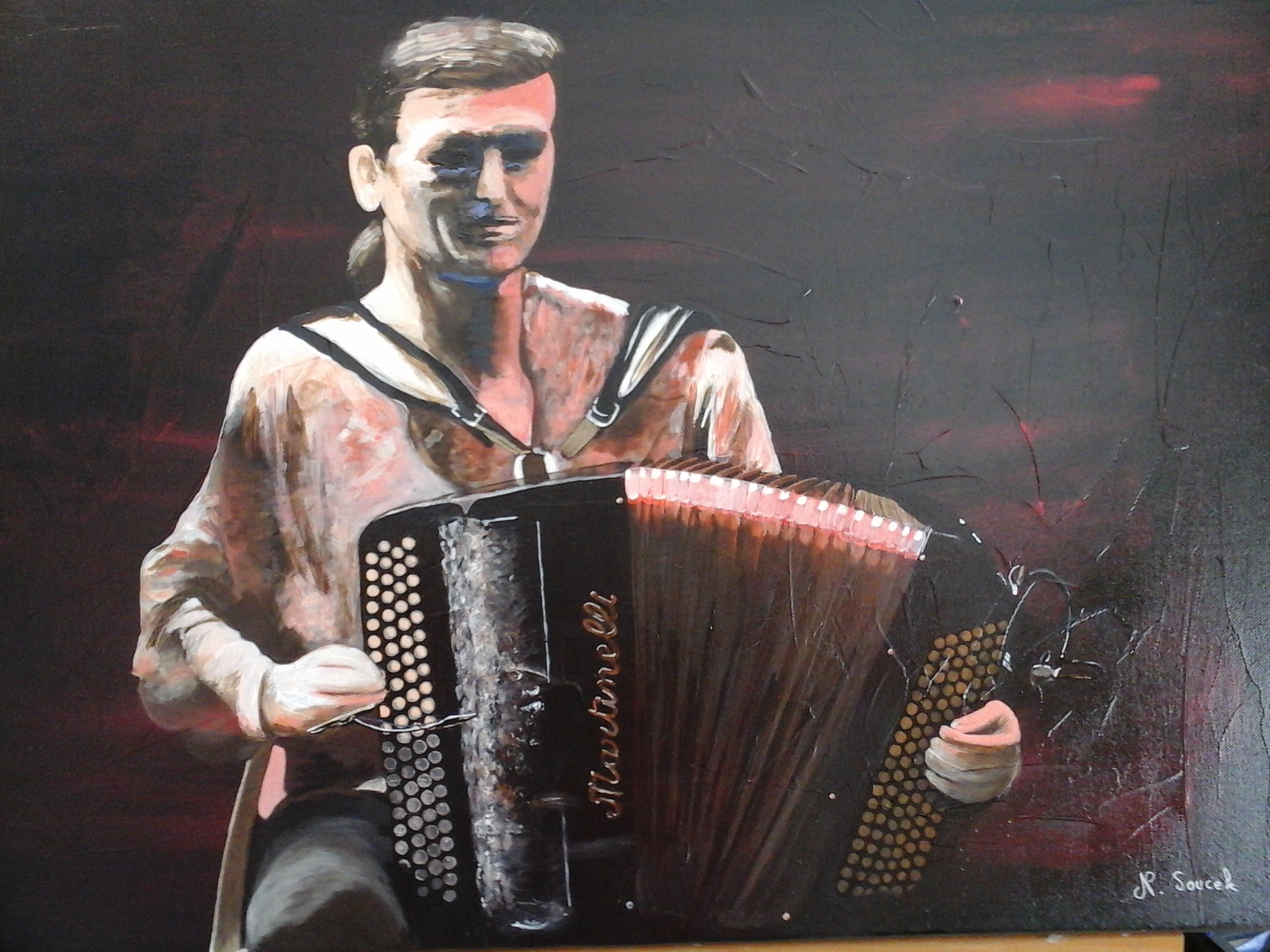 L'accordéoniste (Bratsch) Acrylique