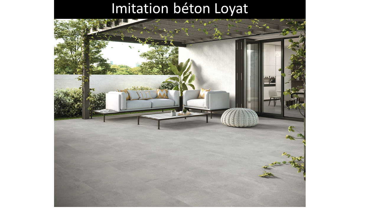 Carrelage extérieur effet béton Loyat