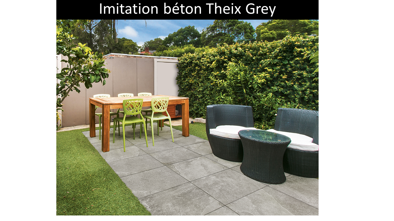 Carrelage effet Pierre Theix Grey