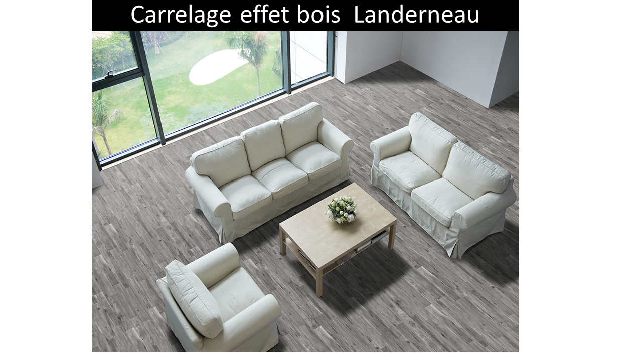 carrelage imitation bois gris Landerneau