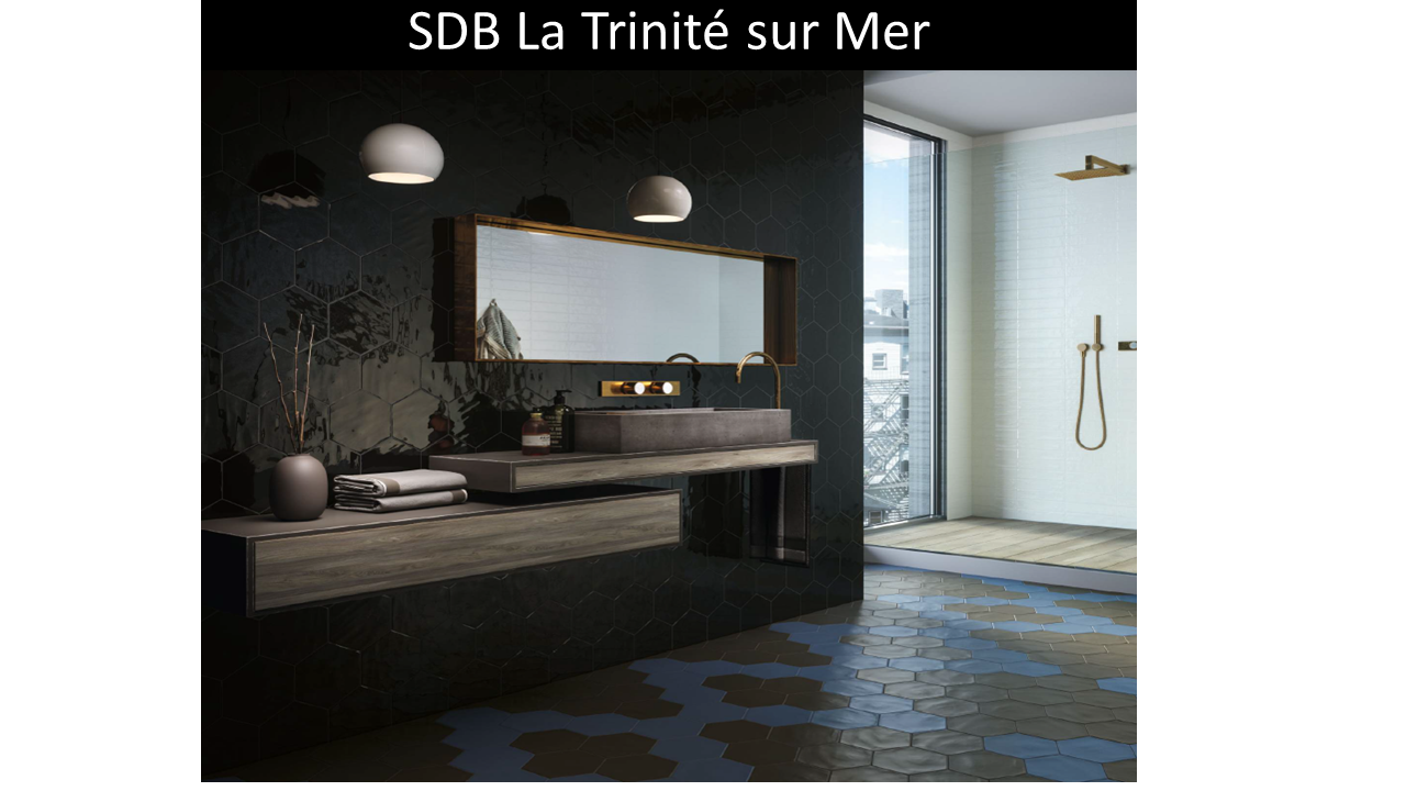 Carrelage hexagonal salle de bain la trinité sur mer