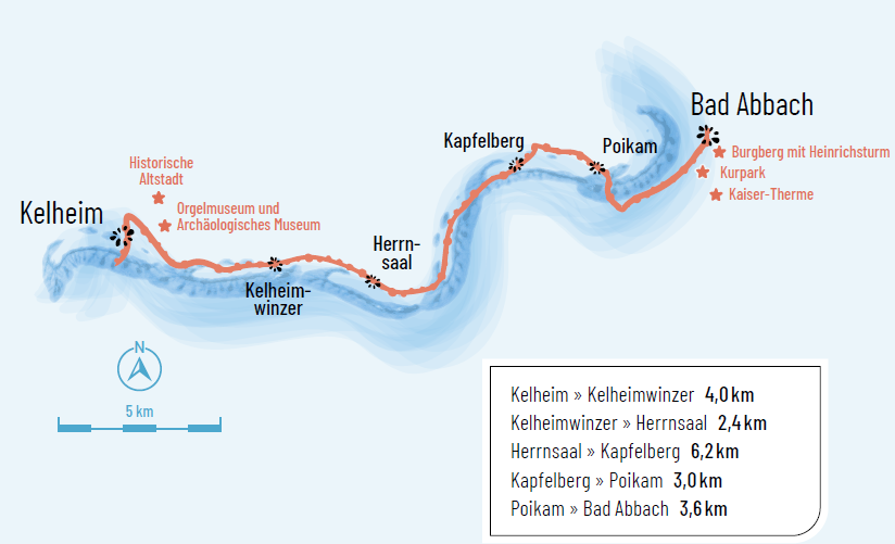 Donau-Panoramaweg Etappe 2: Kelheim - Bad Abbach