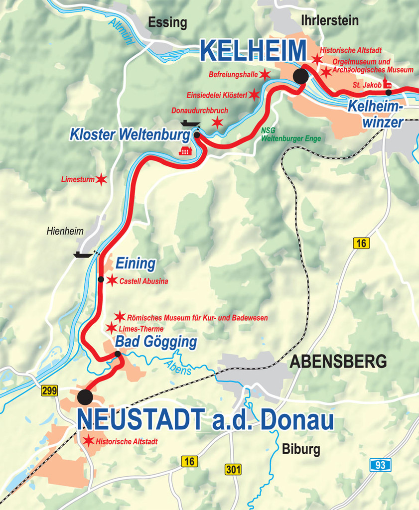 Neustadt a.d.D. bis Kelheim - Wandern am Donau-Panoramaweg